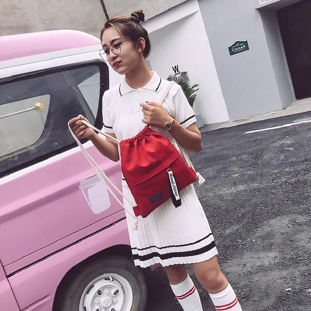 Sac à Dos En Toile Pour Femme – Image 3