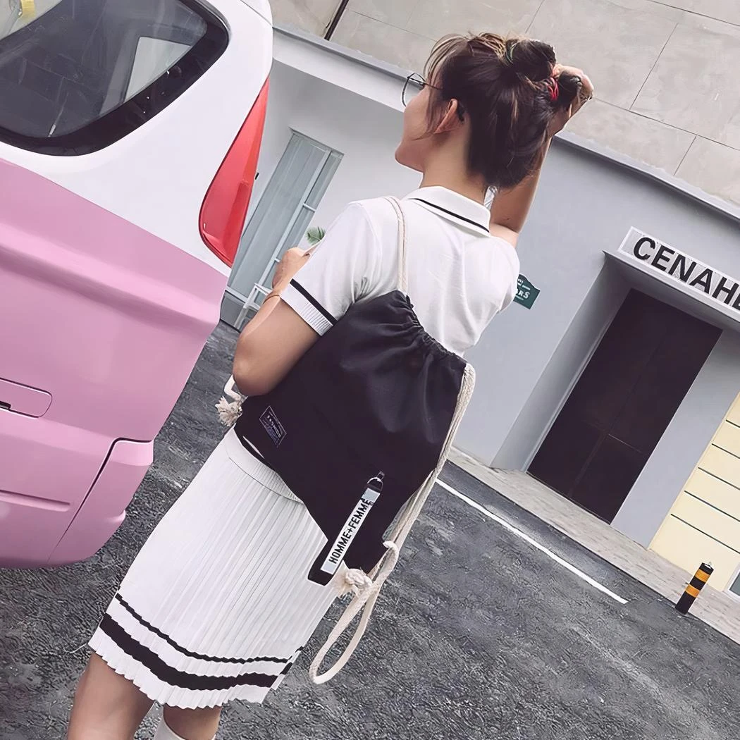 Sac à Dos En Toile Pour Femme – Image 4