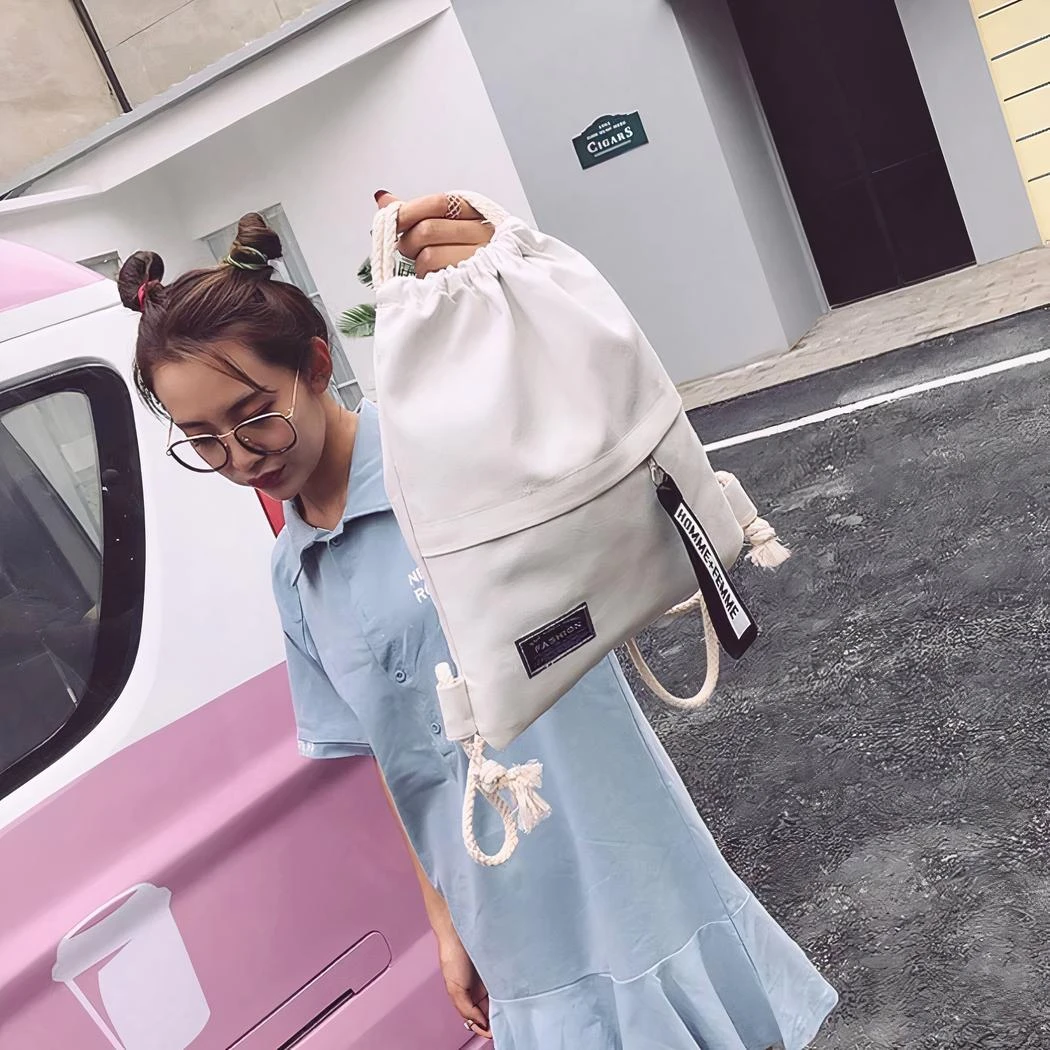 Sac à Dos En Toile Pour Femme – Image 6