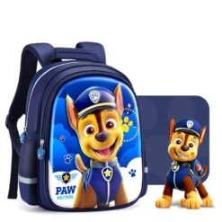 Sac à Dos Pat’Patrouille Bleu Avec Personnage Chase
