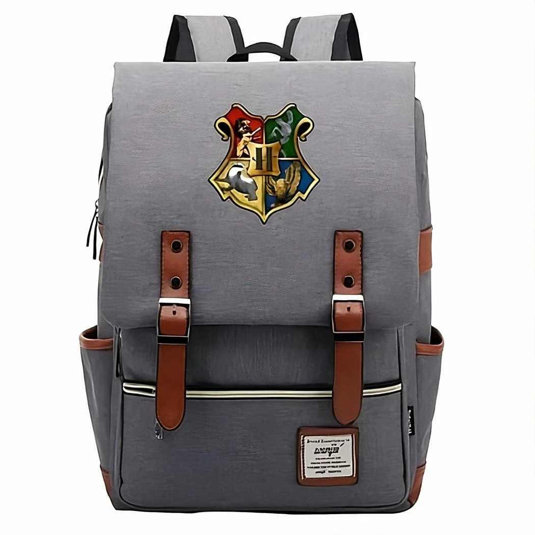 Sac à Dos Harry Potter Style Collège Gris – Image 6