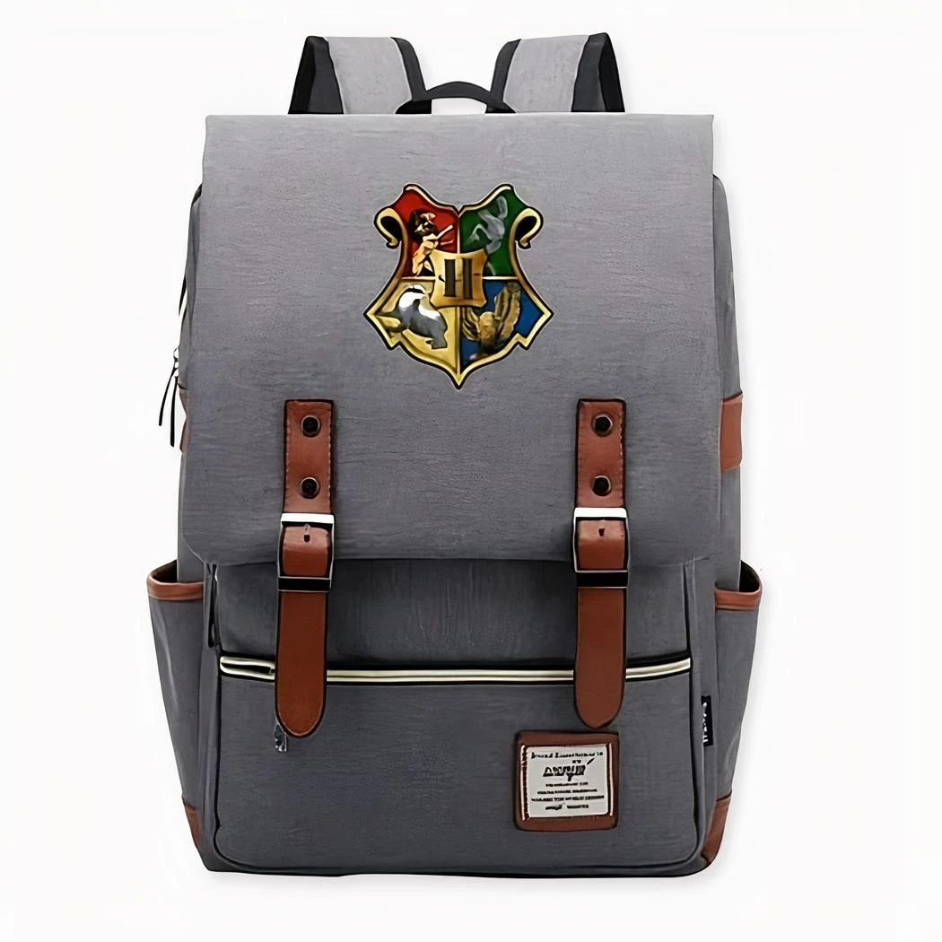 Sac à Dos Harry Potter Style Collège Gris
