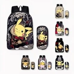 Sac à Dos Pokemon Pikachu Pour Enfants Avec Trousse Assortie