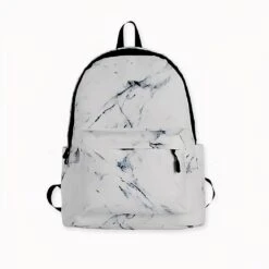 Sac à Dos Blanc Ou Noir Effet Marbre