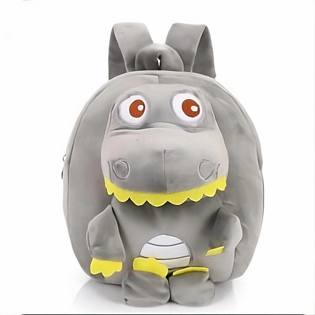 Sac à Dos Dinosaure En Polaire Gris – Image 3