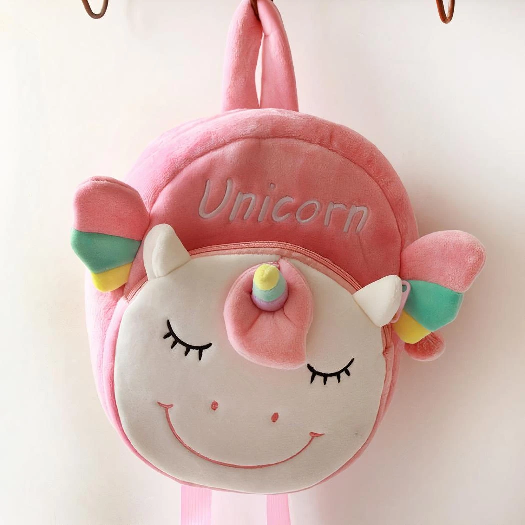 Petit Sac à Dos En Peluche D’une Licorne Souriante – Image 7