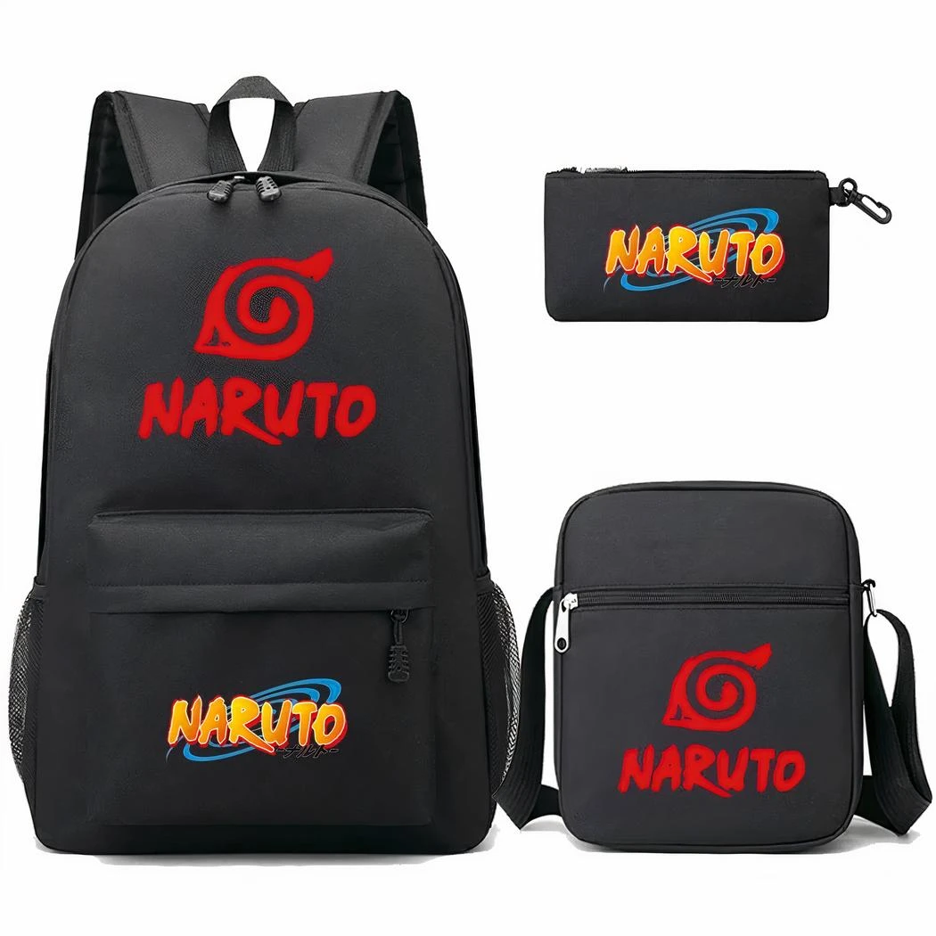 Sac à Dos Naruto Noir Trois Pièces – Image 2