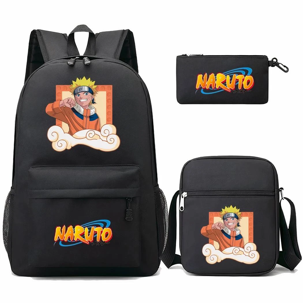 Sac à Dos Naruto Noir Trois Pièces – Image 3