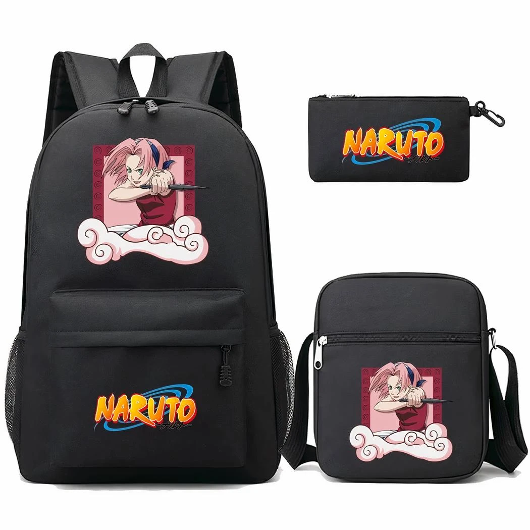 Sac à Dos Naruto Noir Trois Pièces – Image 5