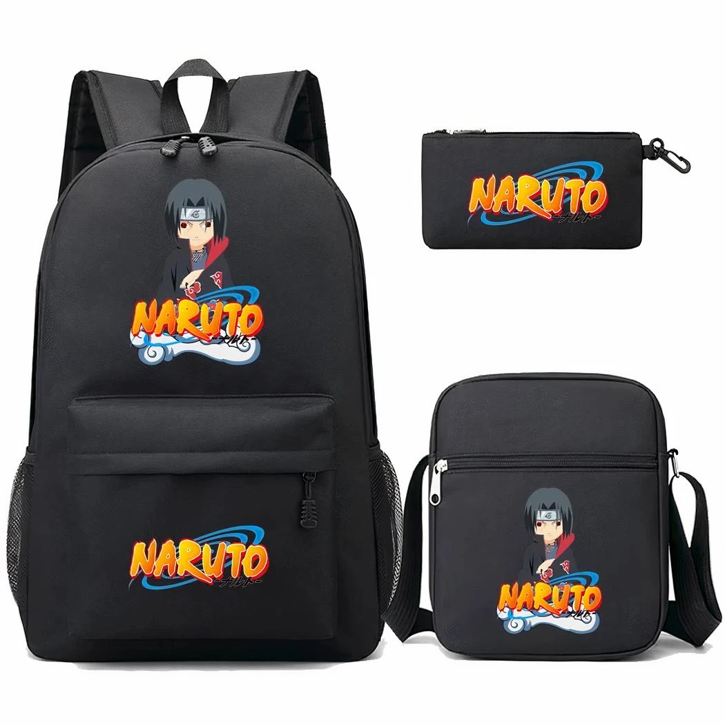 Sac à Dos Naruto Noir Trois Pièces – Image 6